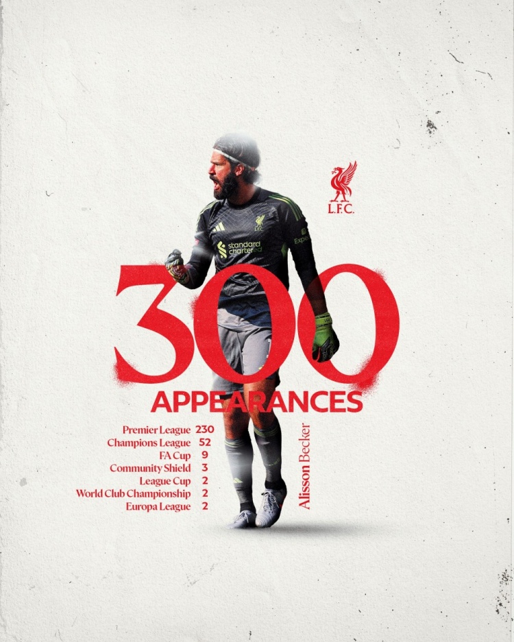 玩法-🧤安菲尔德守护神！阿利森迎来利物浦生涯第300场里程碑